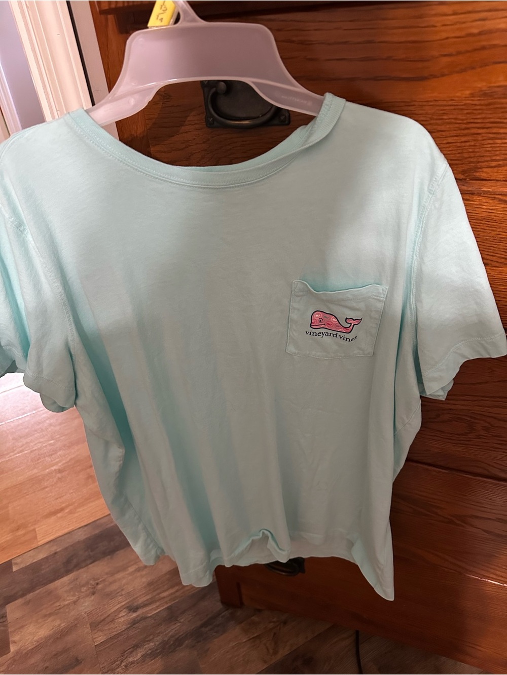 Vineyard Vines  Light Aqua Pocket Tee with Pink Whale.  And light house 2 tops